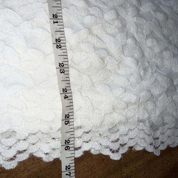 Teddi Rose Womens Top  Lace‎ Floral Stretch Short Sleeves White XL New - Picture 7 of 7